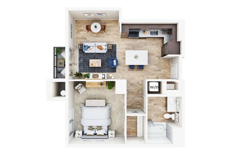 bedroom floor plan an in 1 bed 1 bath, opens a dialog